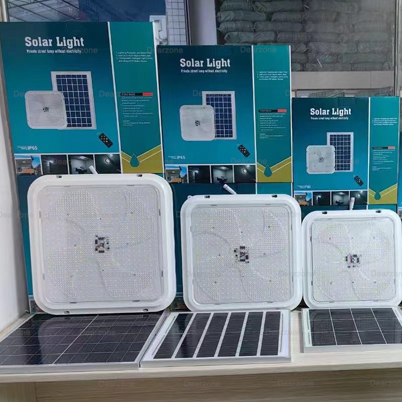 High Quality 100w 200w 300w 400w Outdoor Garden Lamp Ceiling Lamp Solar Ceiling Light With Remote Control