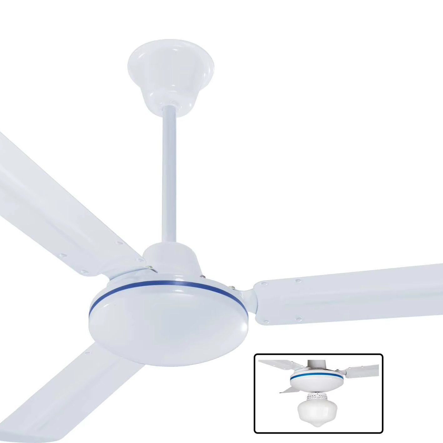 Ventilator fan 1400 mm High Speed Air Cooling Electric Ceiling Fan With Light NOM Certificate Mexico South America