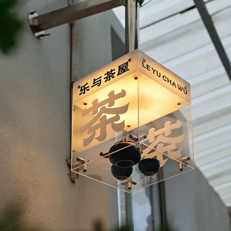 Custom Advertising Light Box Signs for Indoor & Outdoor Decorations Rectangle Shape Ceiling Rotate the lightbox