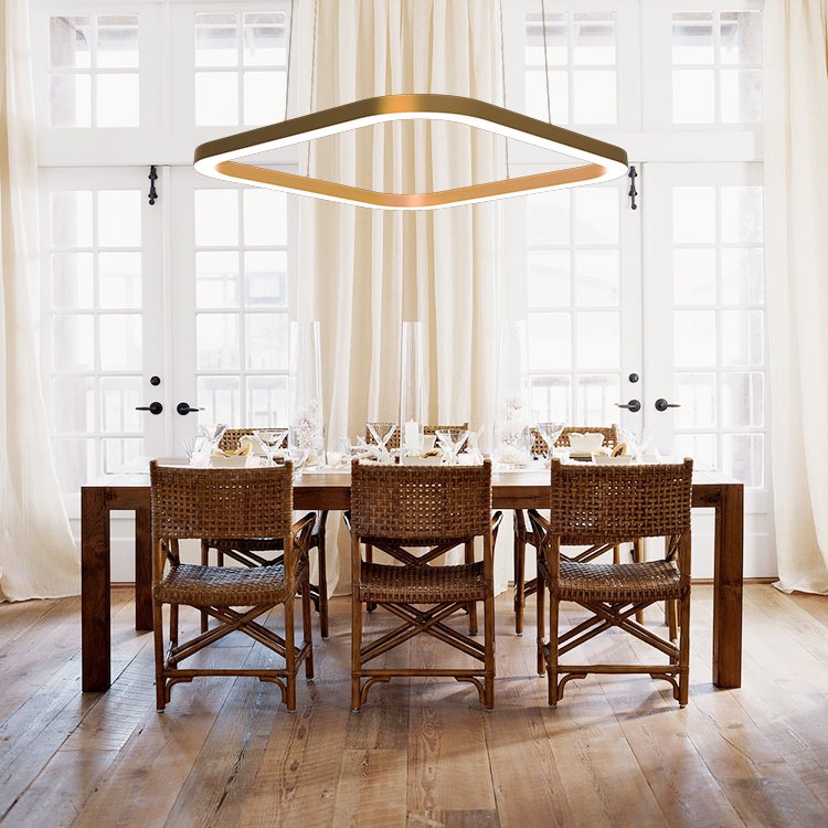 modern linear round shape outdoor pendant chandelier ceiling pendant light