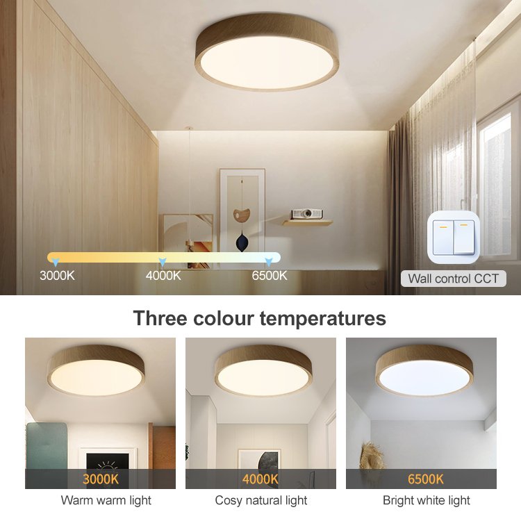surface mounted wooden border 13.2 in indoor or outdoor corridor led ceiling lights for home ceiling living room