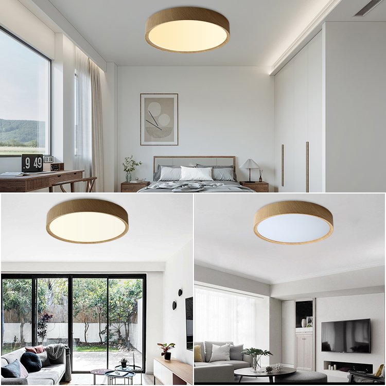 surface mounted wooden border 13.2 in indoor or outdoor corridor led ceiling lights for home ceiling living room