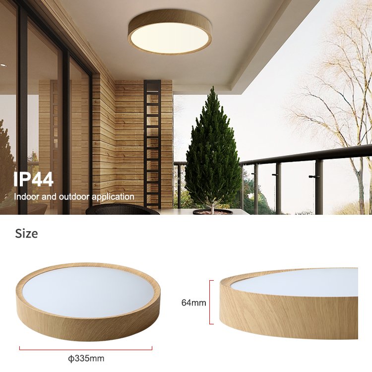 surface mounted wooden border 13.2 in indoor or outdoor corridor led ceiling lights for home ceiling living room