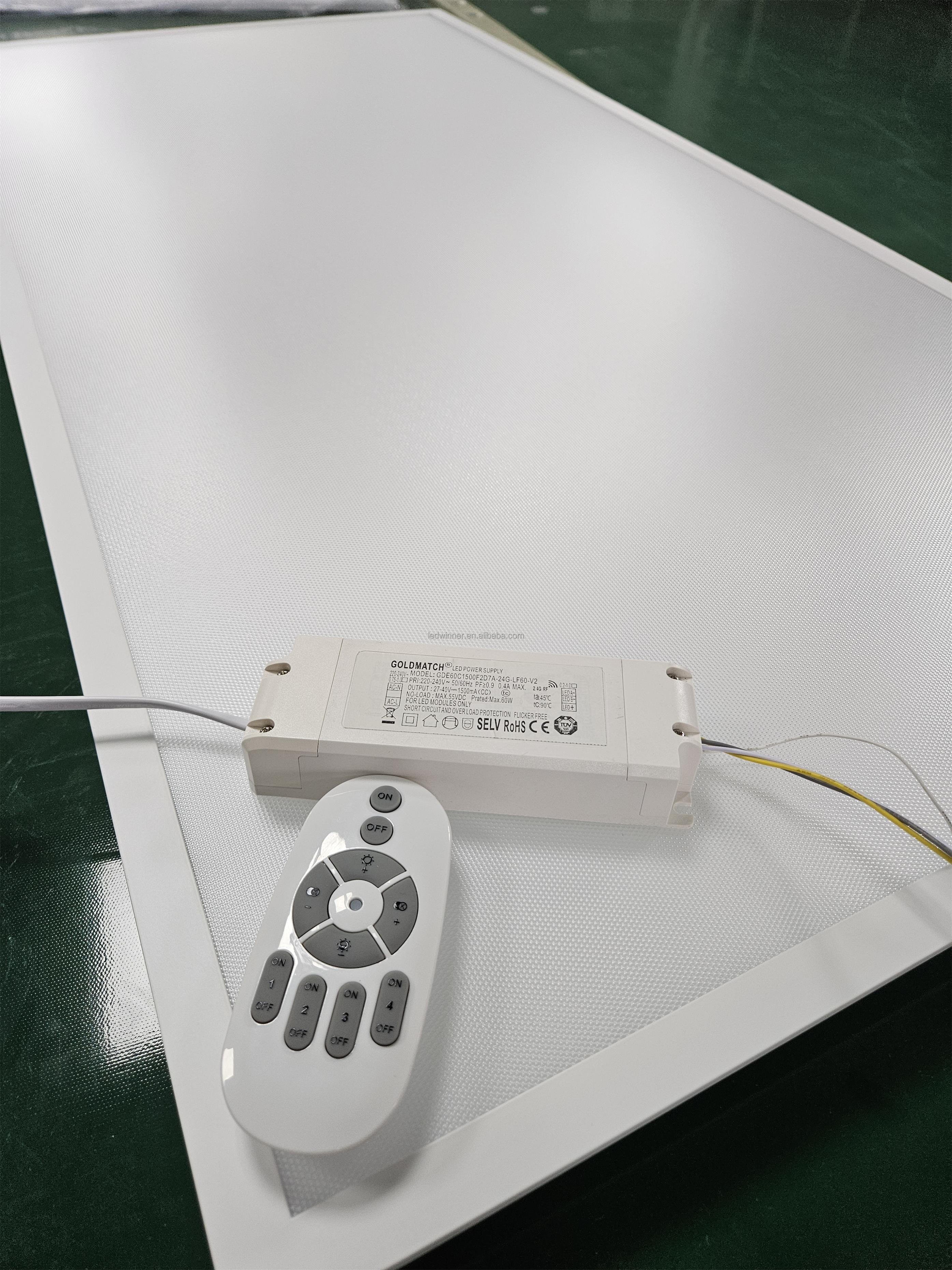 Glass Flicker Free Led Downlight Window 24w 36watt 1200x300 Panel Light 2.4g remote control CCT dimmable led panel light UGR19