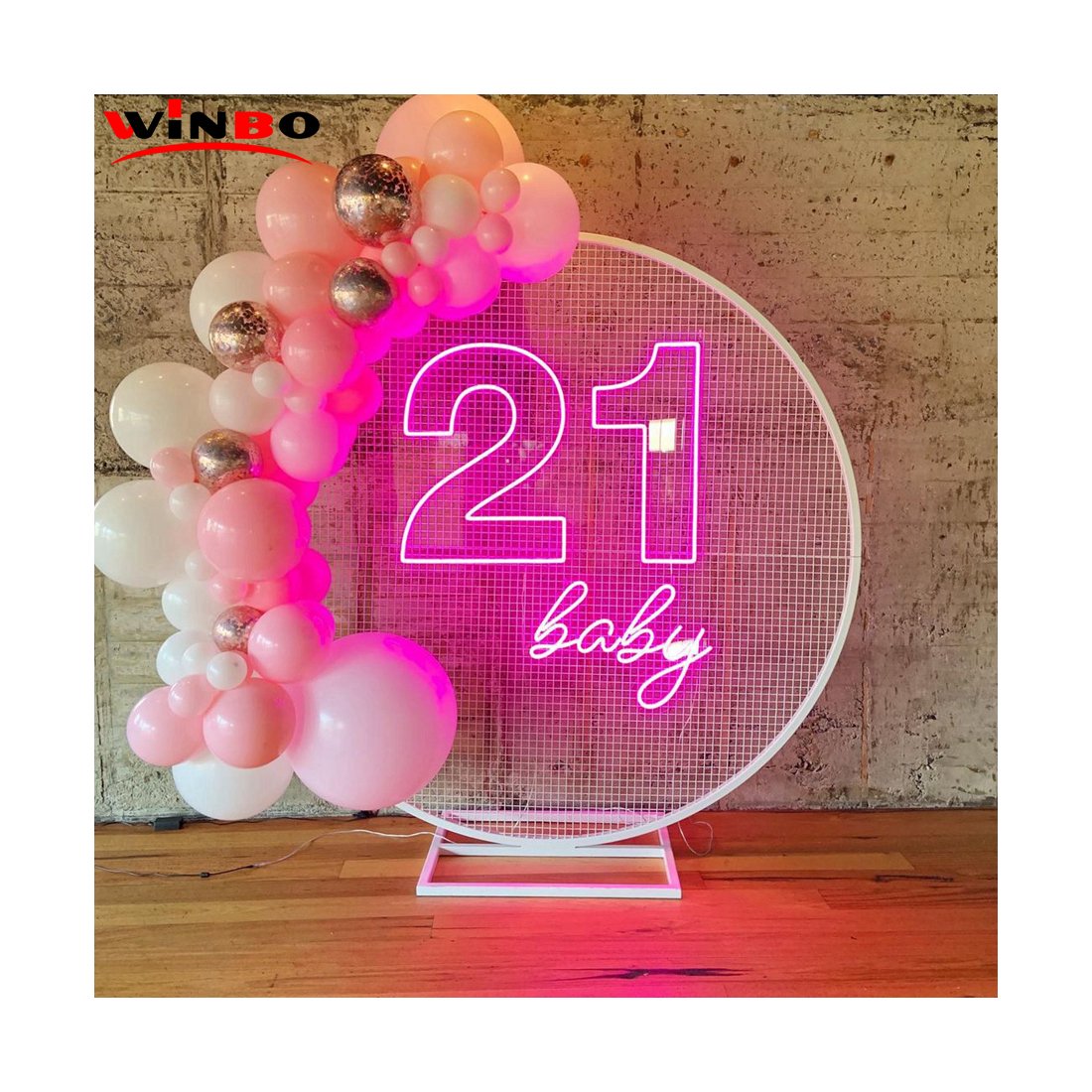 Winbo ODM/OEM Acrylic Light Led Number Neon Sign Custom Letters The Name Birthday Party Wall Decor