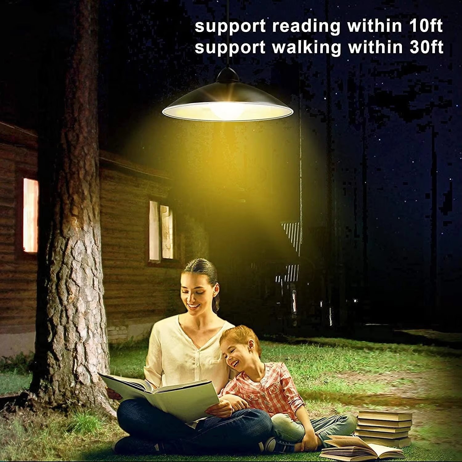 Ip65 Waterproof Solar Double Head Pendant Light Indoor Living Room Outdoor Garden Courtyard Lighting Camping Solar Lamp