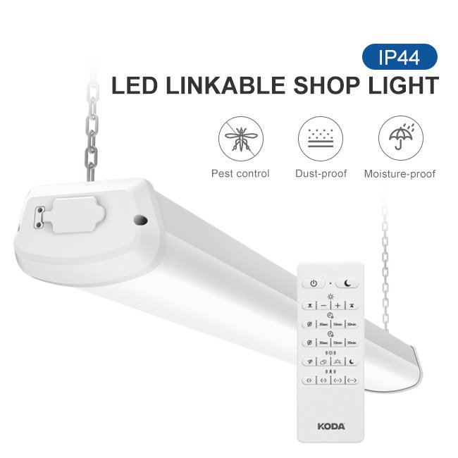 Wall switch IP44 white Insect proof commercial waterproof Linkable 48W 4ft 120cm Ultra-thin LED Vapor lighting