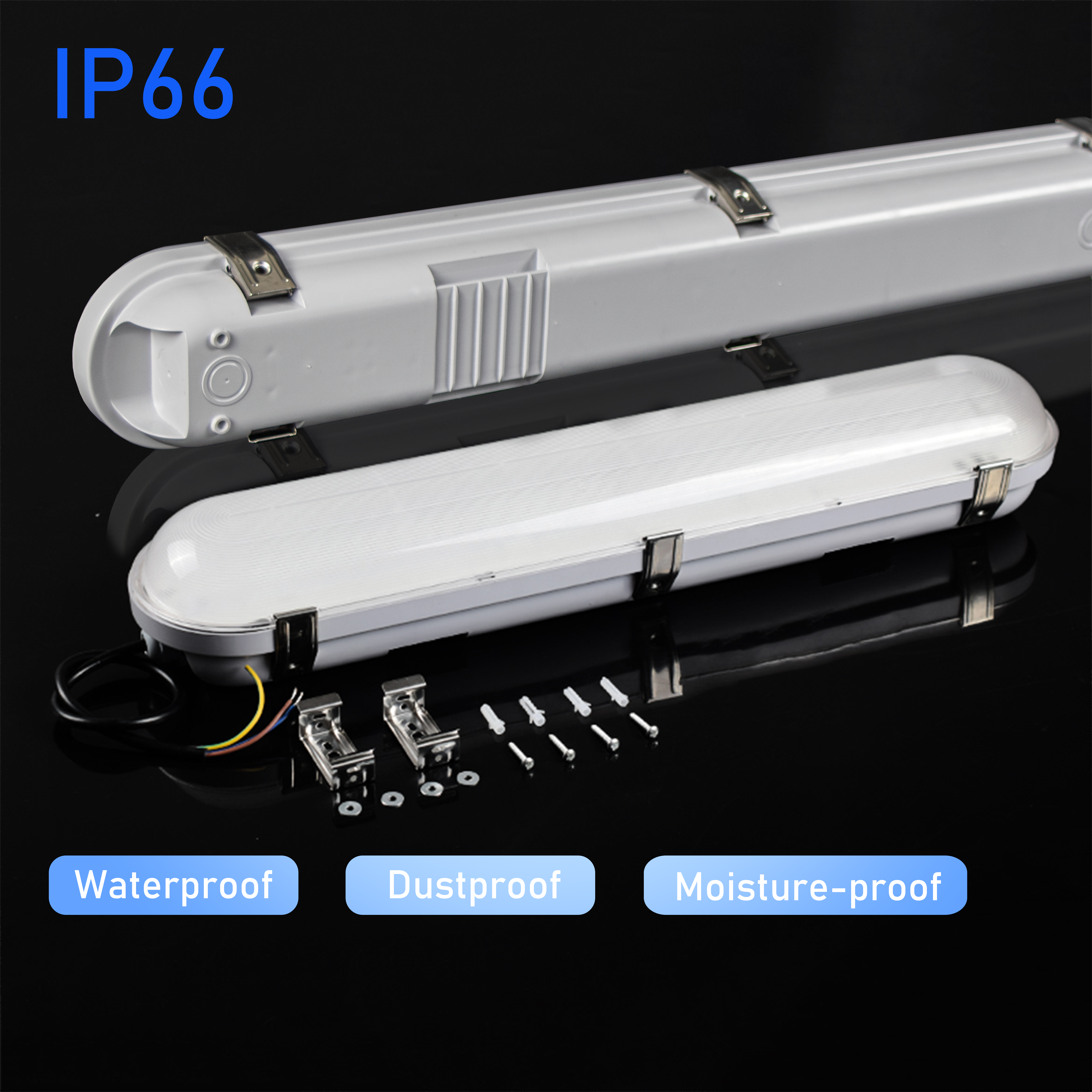 Factory wholesale warehouse 2ft/4ft/5ft/6ft waterproof linear light IP65 led tri proof light