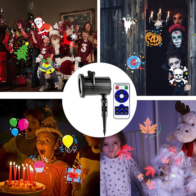 Factory OEM Garden Landscaping Stake Lights Ghost Rotating Halloween Light Decoration LED Outdoor Christmas Halloween Projector