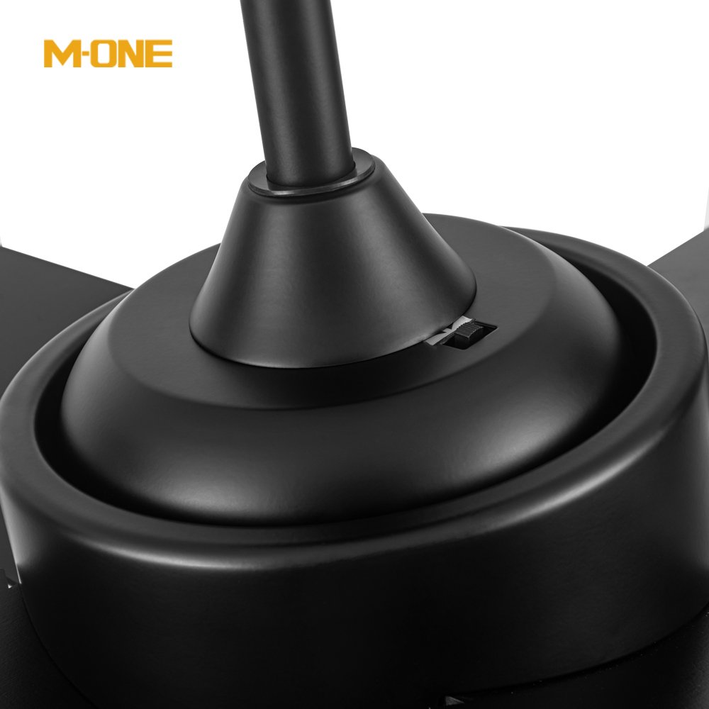American Styles Downrod 44 Inch Modern BLDC Motor Indoor Outdoor Integrated Black LED Ceiling Fan With Light