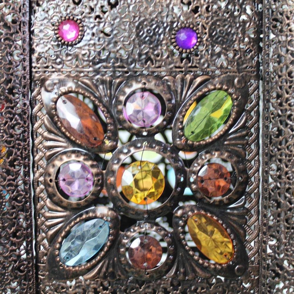 Turkish Moroccan Pendant Lamp Vintage Iron Pendant Lights Handmade Beads Ceiling Hanging Lamp for Dining Room Bedroom