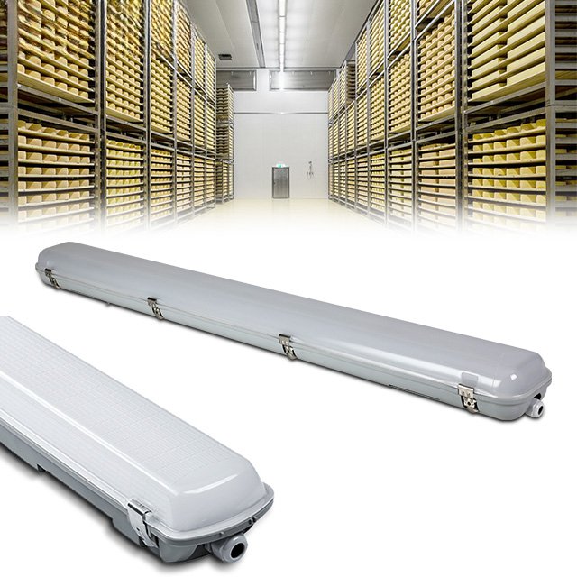 DLC ETL SAA Compliant Linkable Surface Mounted Tri-proof LED Linear Light Motion Sensor Waterproof T8 Tube LED Batten IP65 Auto