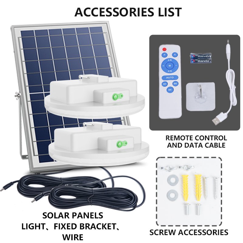 Lite factory new remote control solar indoor light high lumens for home led solar ceiling lamp solar warehouse light