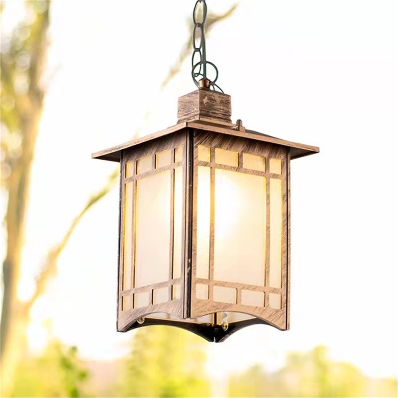 Classical LED Chandelier Lamps Waterproof for Lawn Garden Corridor Decoration Outdoor Pendant Light