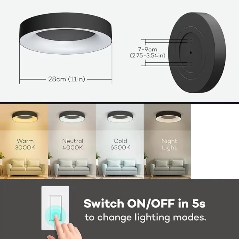 18w 24w Dimmable Surface Mounted Modern Ceiling Decorative Smart RGB Ceiling Light