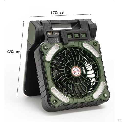 2024 outdoor camping charging fan mute tent wind desktop hand-held ceiling fan lamp