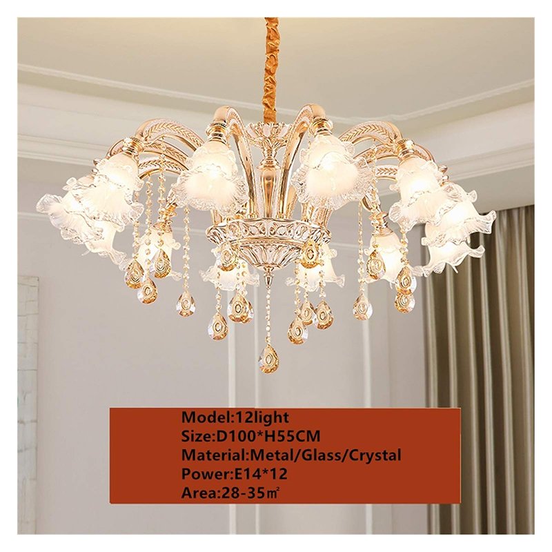 Modern Gold Metal Crystal Outdoor LED Chandeliers Pendant Ceiling Lights Lamp for Dinning Living Room Hotel Lobby Villa Home