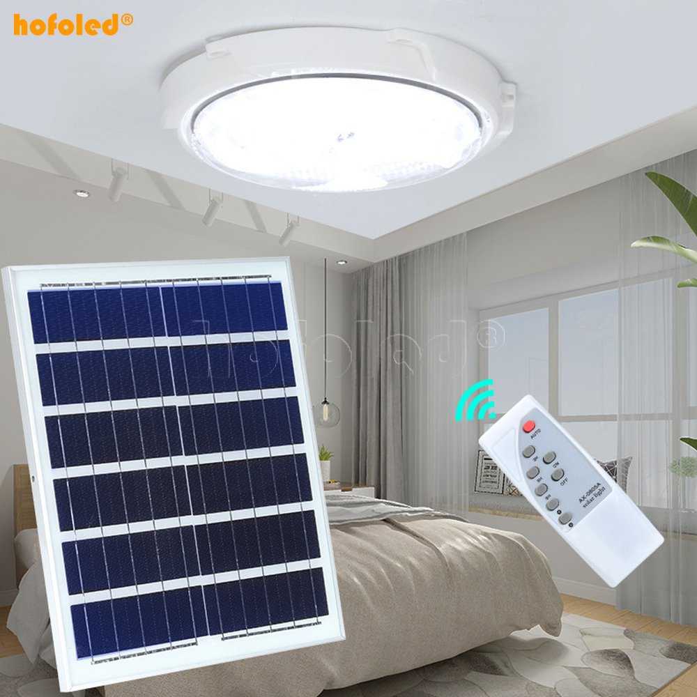 Hot Sale IP65 Waterproof Indoor LED Solar Ceiling Light Remote Control for Living Room Home with Solar Power Garden Application