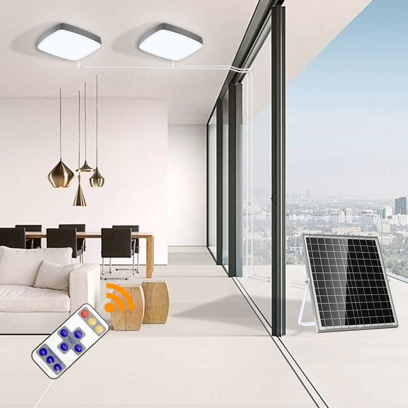 BOYI Indoor Remote Control Waterproof Outdoor Ip65 ABS 30W 50W 60W Led Solar Ceiling Light