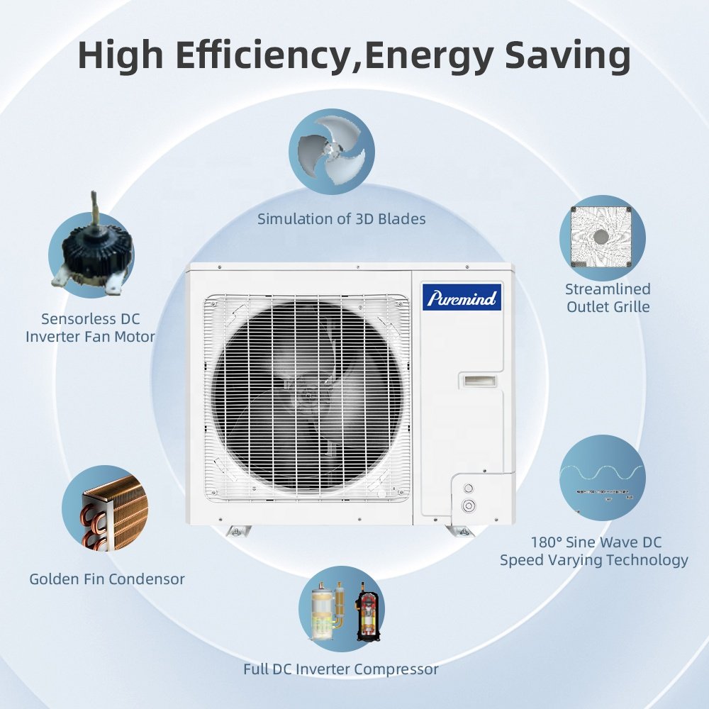 Gree Air Conditioner Ducted Split Cassette Type Floor Ceiling Light Commercial Air Conditioner VRF Central Air Conditioning Wifi