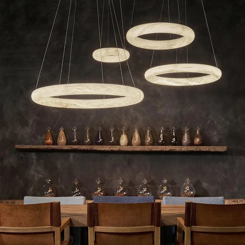 Customized Living Room Chandelier Modern Chandelier light LED Furniture Villa Lighting Luxury Pendant light Alabaster Chandelier