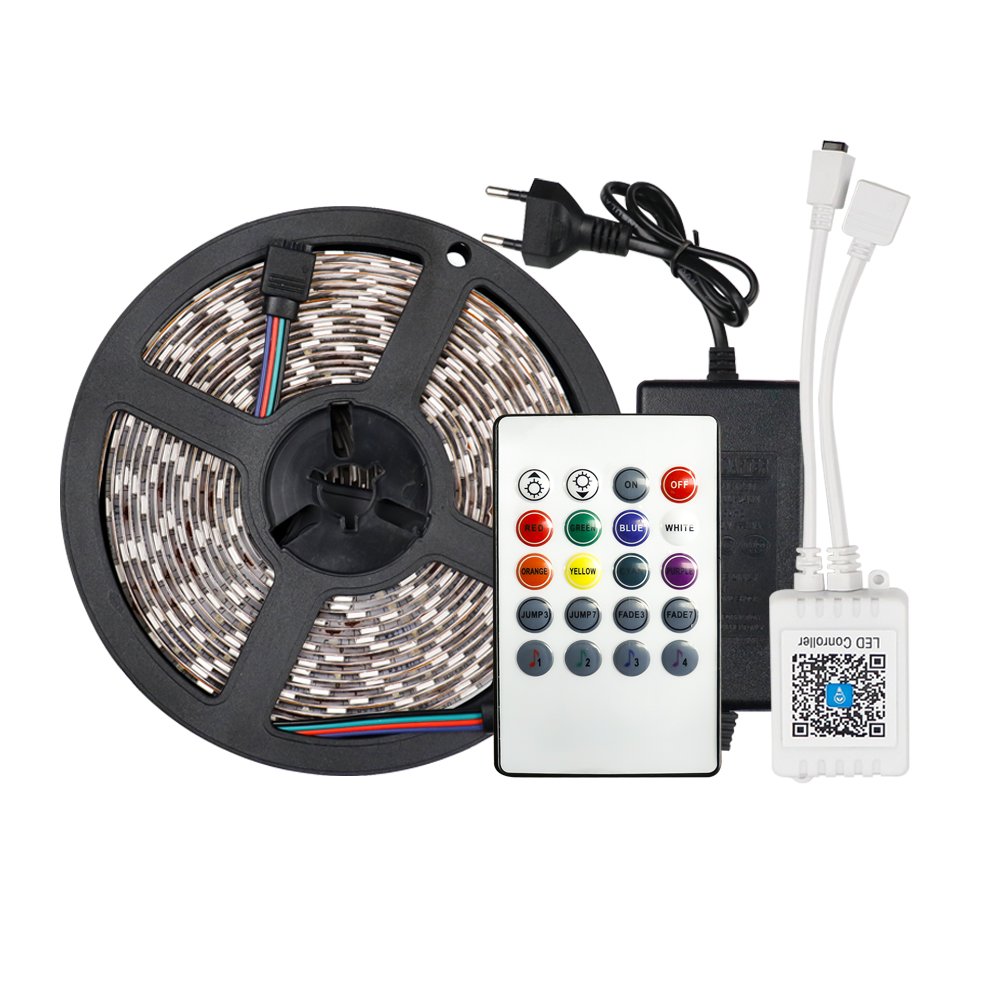 5m IP65 Waterproof Outdoor Indoor 5050 RGB Music Sync Disco Party Light Other Smart LED Strip Light for Ceiling Decor