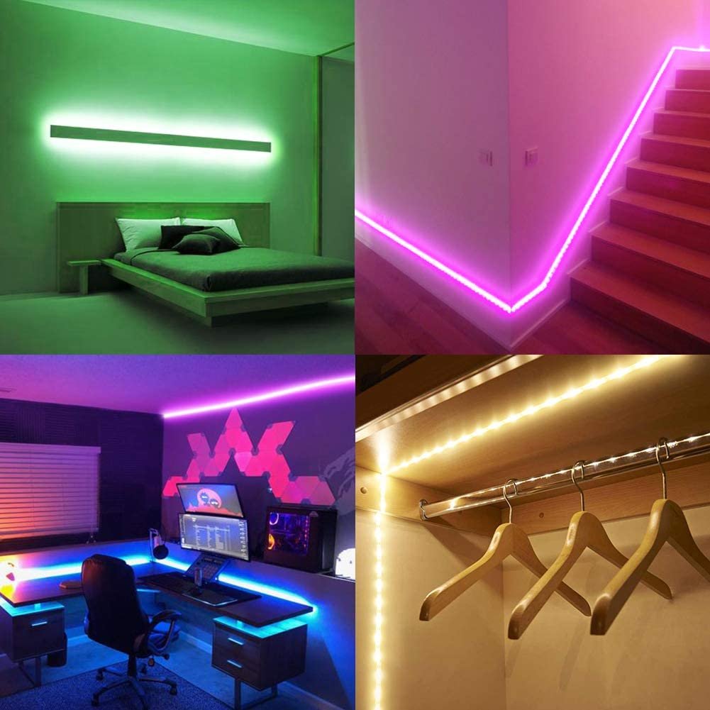 5m IP65 Waterproof Outdoor Indoor 5050 RGB Music Sync Disco Party Light Other Smart LED Strip Light for Ceiling Decor
