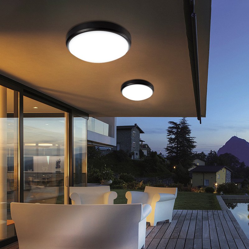 IP65 round flush mounted ceiling led light outdoor flush mount light bulkhead ceiling light