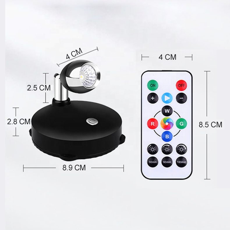 New model Bedside Corridor Background Wall Lighting RGB Cabinet Led Spot Lights RGBW Mini Led Spotlight Puck Light