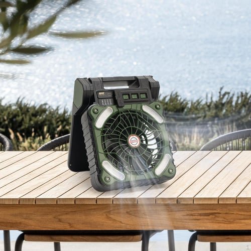 Remote Control table chargeable portable rechargeable camping standing fan 20000mah outdoor fans patio with led light