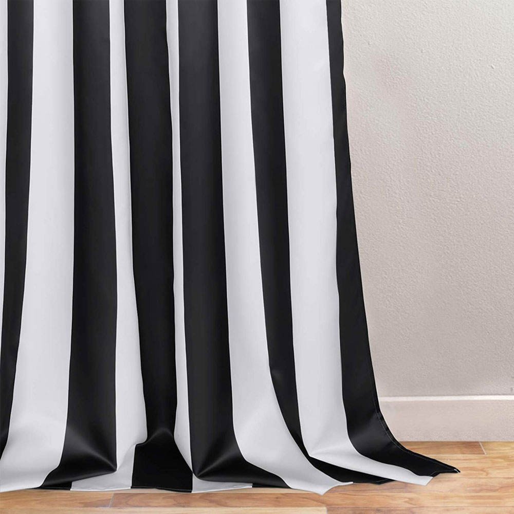 Most Popular Factory Price Embroidered Curtains For Home / Hot Sale 2024 New Arrivals Custom Logo Black And White Curtain