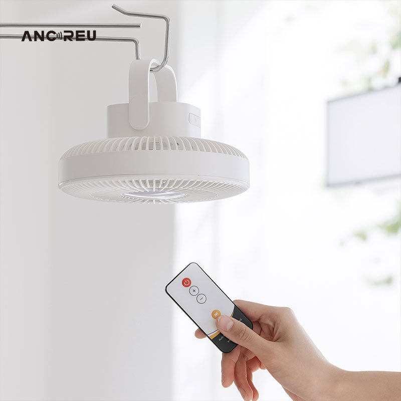 Ceiling fan USB rechargeable atmosphere night light electric ceiling table fan mini head desktop fan
