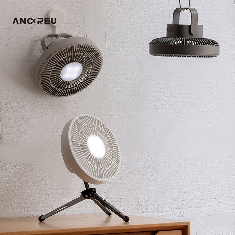 Ceiling fan USB rechargeable atmosphere night light electric ceiling table fan mini head desktop fan