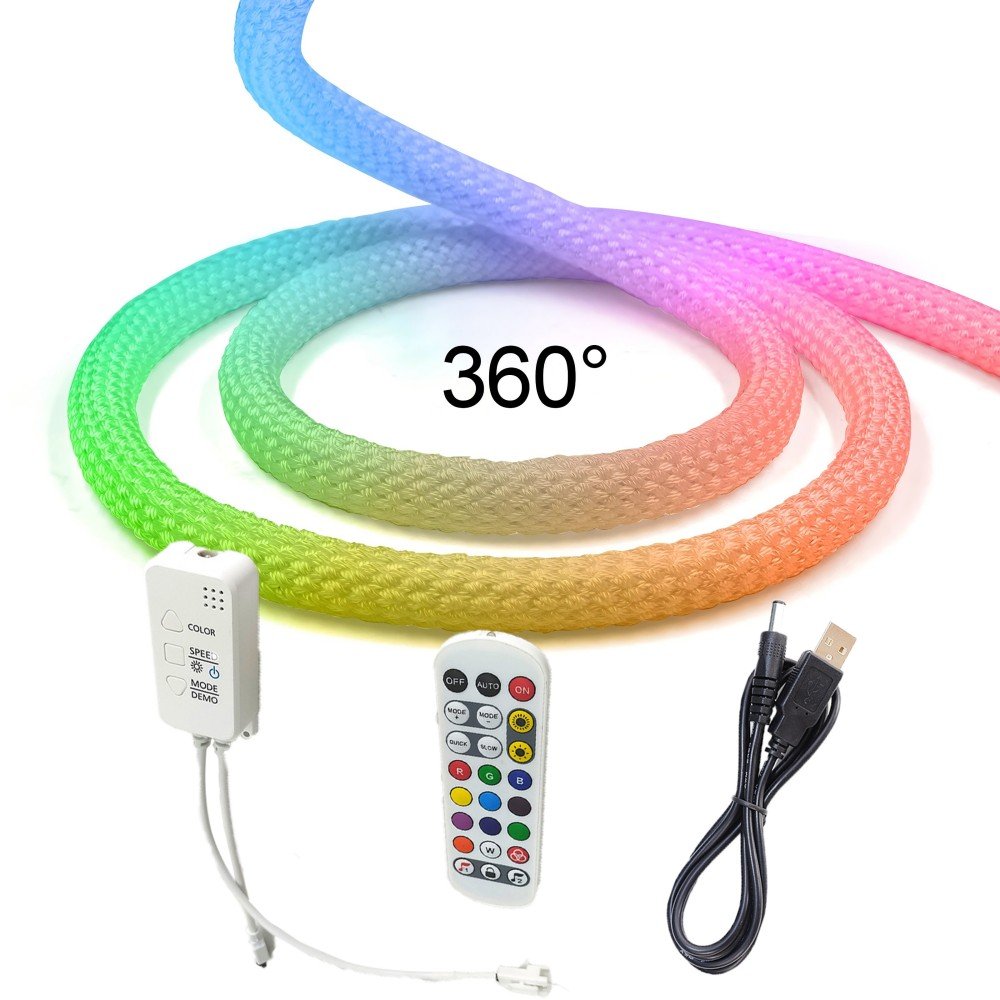360 Degree IP67 Waterproof Outdoor Silicon Led Neon Flex Flexible D15 Waterproof Neon Lights