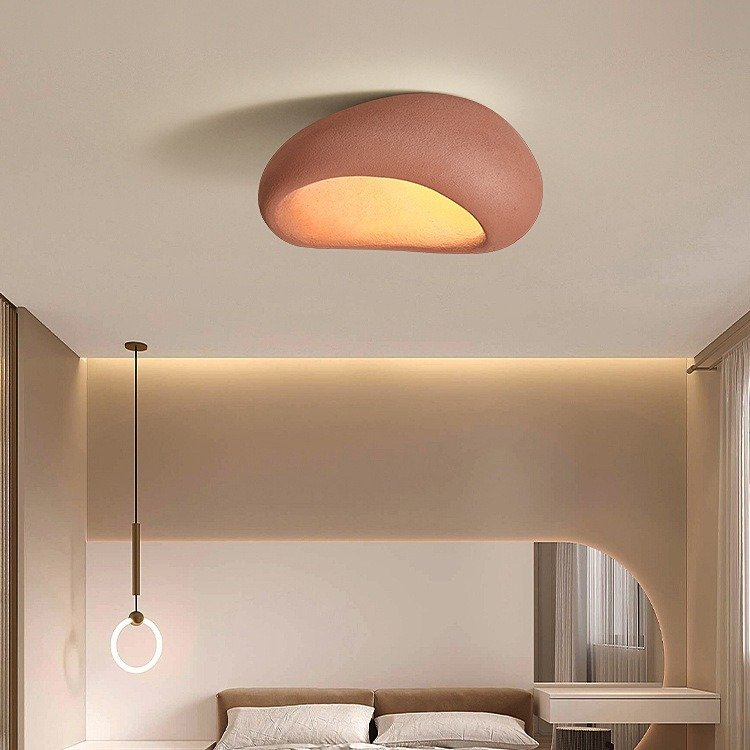 D19.7 Inch Wabi Sabi Modern Ceiling Lamp House Lighting Ceiling Decorative Hotel Bedroom Decorative Japanese Low Ceiling Light