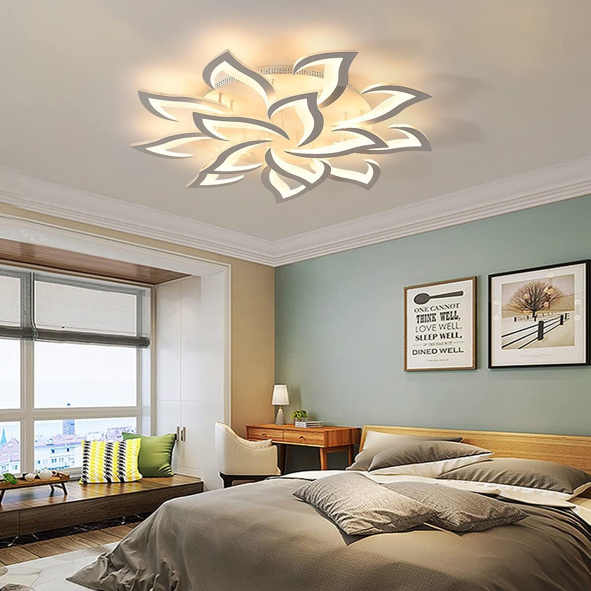 Modern Dimmable Led Ceiling Light for living room bedroom kitchen Flower Shape Ceiling Lamp