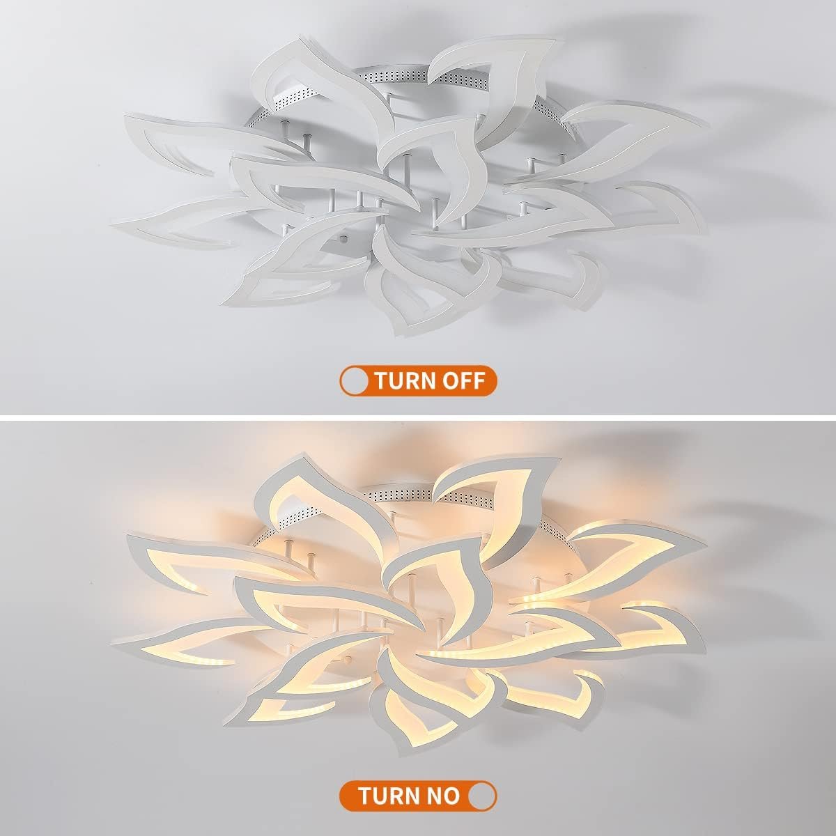 Modern Dimmable Led Ceiling Light for living room bedroom kitchen Flower Shape Ceiling Lamp