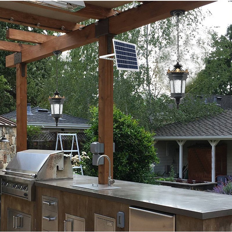 American waterproof chandelier outdoor corridor balcony ceiling light courtyard porch arbor outdoor room Solar energy