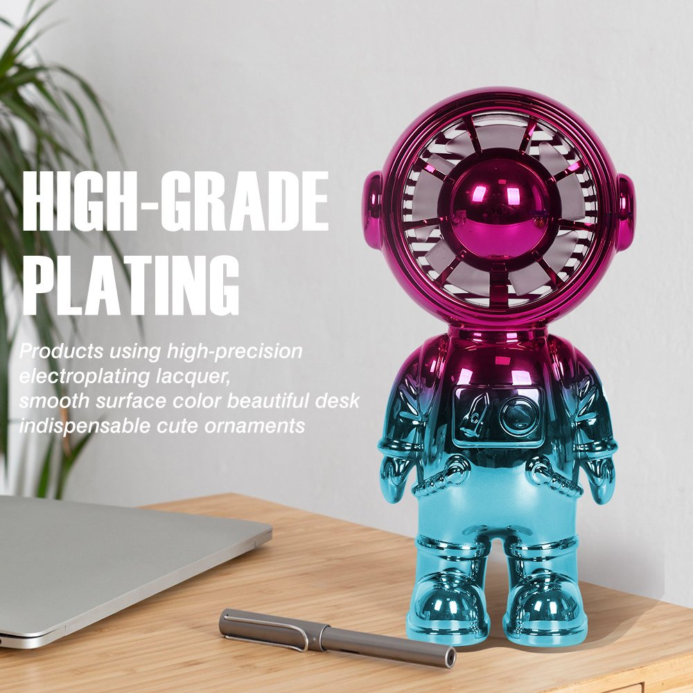 Mini portable astronaut hand electric fan cooler portable rechargeable small neck cooling handheld fan table standing fans toy