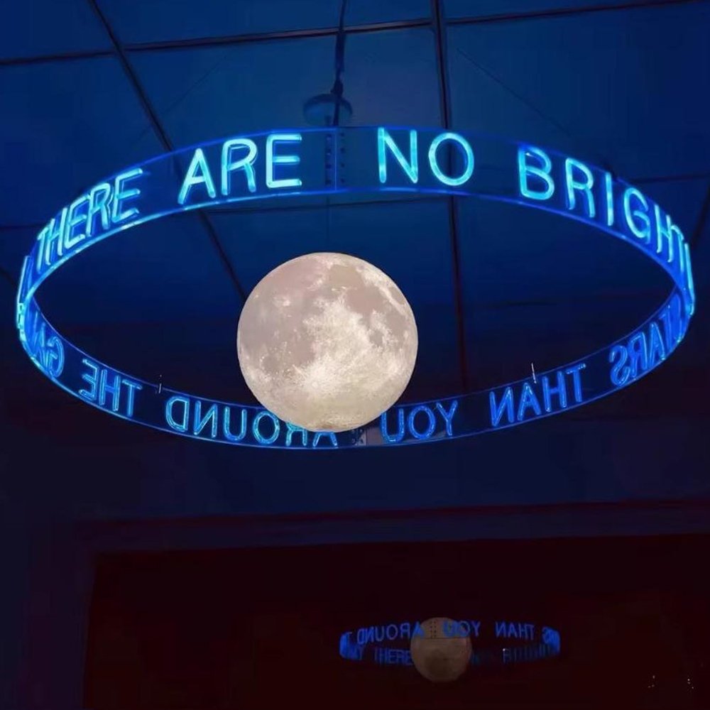 Personalized Acrylic Wall Hanging Ceiling Circle Neon Sign Business Advertising Decoration Round Signage