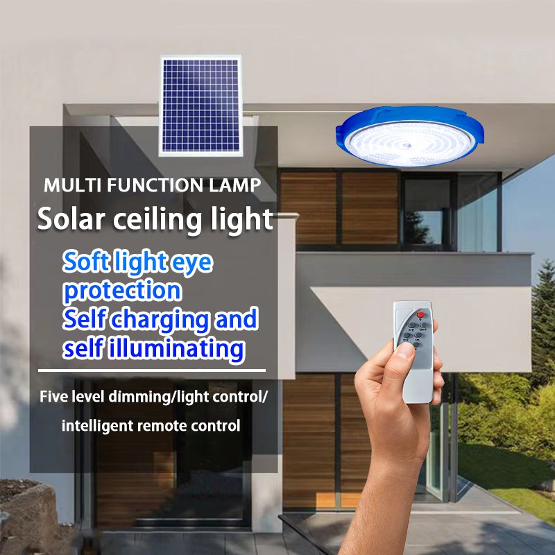 Outdoor Garden Waterproof Ip65 60W 100W 200W 300W Indoor Intelligent Remote Control Solar LED Ceiling Light