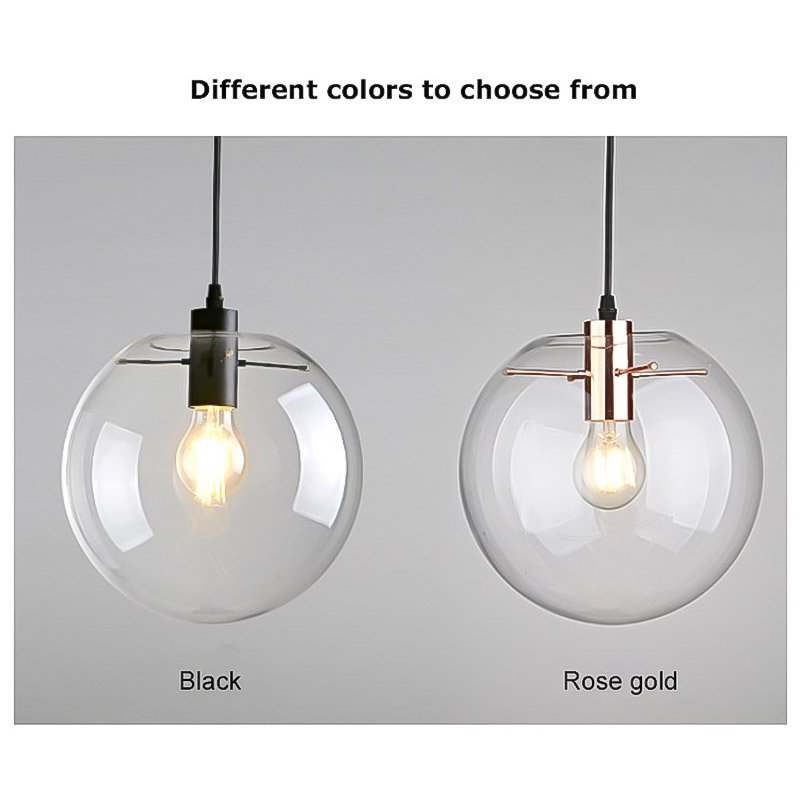 Modern Minimalist Creative Popular E27 Base Multi-head Glass Ball Ceiling Light Chandelier Pendant Lights