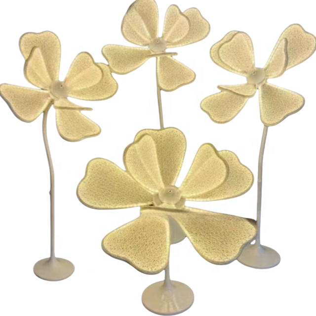 Customized Nordic Infinite Petal Mirror Tulip LED Lamp Home & Wedding Decoration for Mall Lighting Fixtures