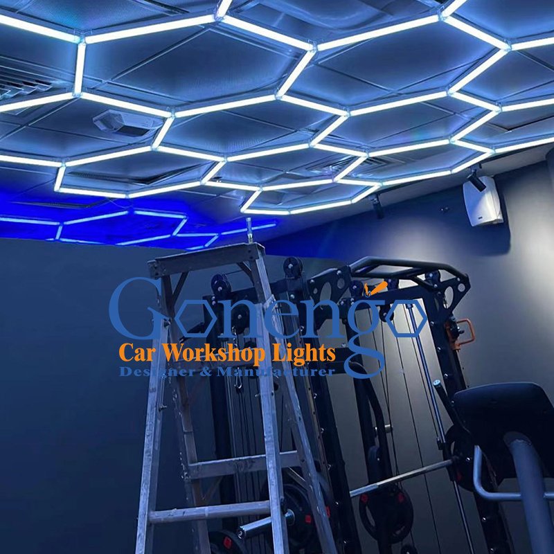 Custom Linear Lights Office Shop Supermarket Hexagonal Led Light Home Gym Light