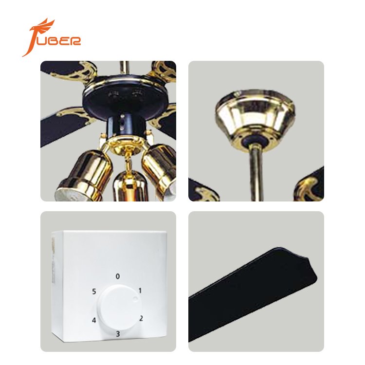52 inch 220v Modern Ceiling fan Hotel luxury living room lighting crystal ceiling fan with led light with remote control