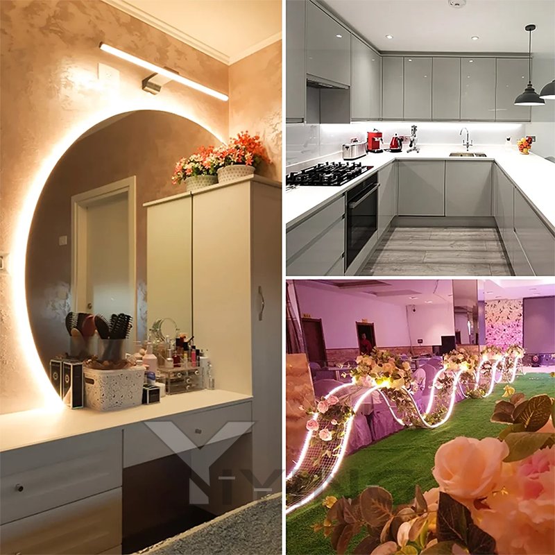 Flexible Neon Silicon Tube LED Profiles Housing Recessed Waterproof IP67 Ribbon Outdoor Decor Linear Tape Strip Lights
