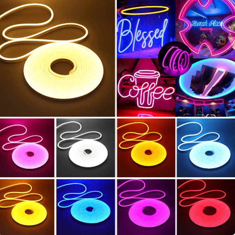 Colorful 12V 24V Flexible Soft Tube LED Neon Lights Strip Waterproof Ribbon Led Tape Xmas Decor White/Pink/Red/Blue/Green/RGB
