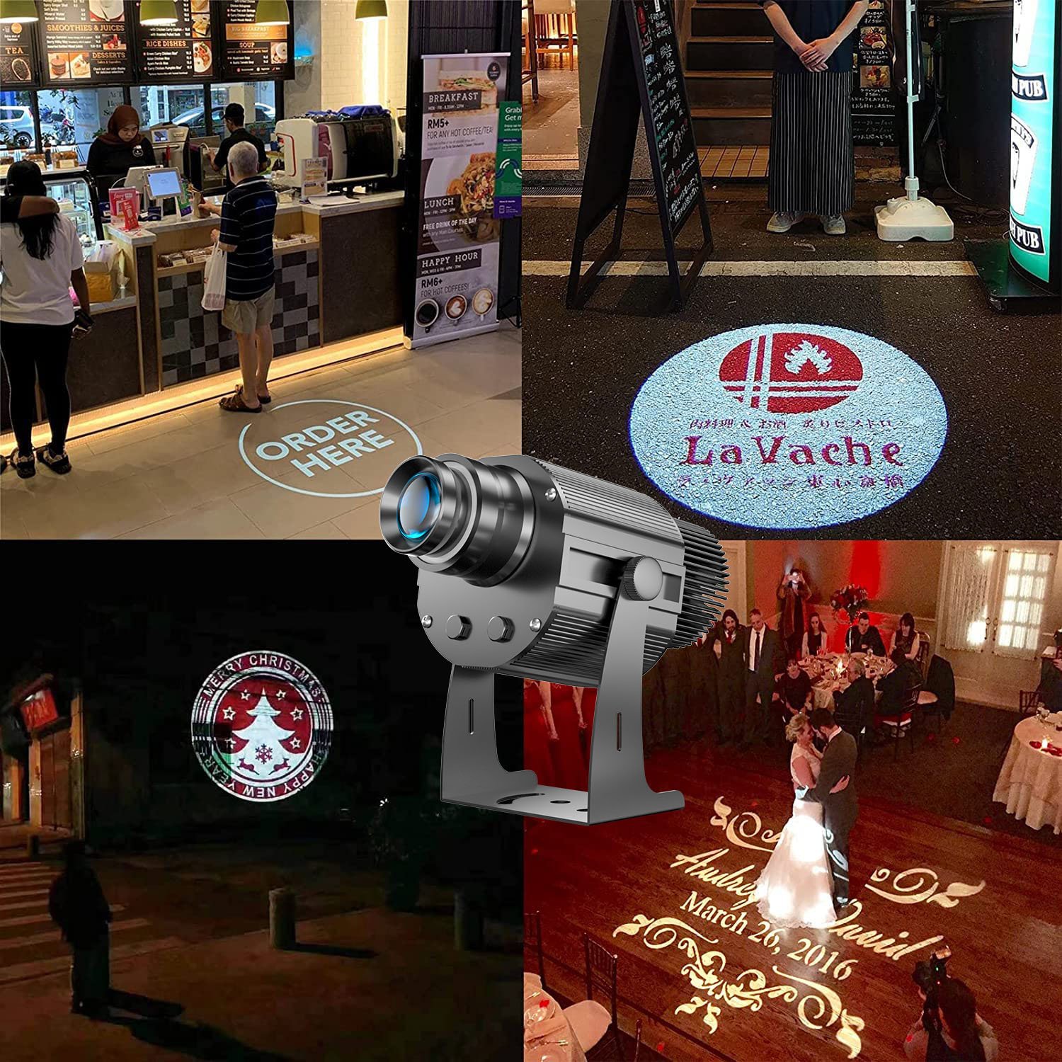 YoiJoys 100W Outdoor Waterproof IP67 Big Power octanorm led lights gobo flashlight pattern projector light gobo lens