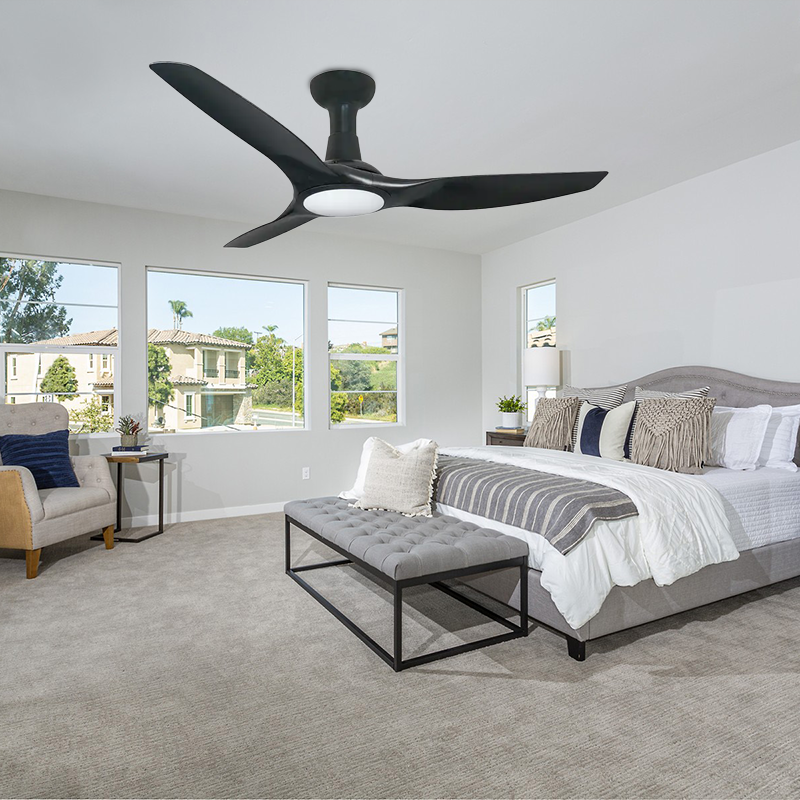 Modern Ceiling Fans 52 Inch Modern Decorative Dc Motor Smart Remote Control Led Ceiling Light With Fan