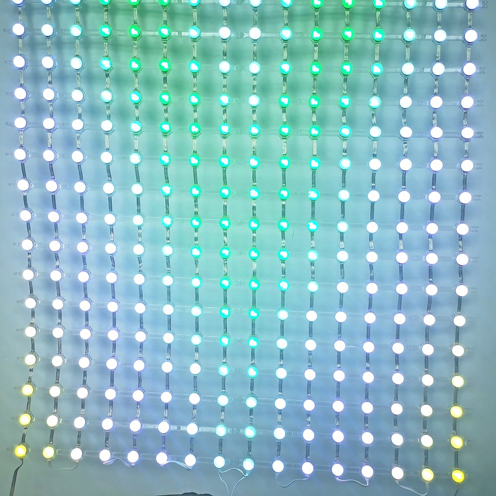 P55 RGB LED Pixel Digital Strip Light Club House Party Rave Show Decoration Mesh Ceiling or Wall Installation